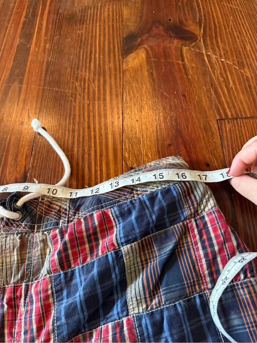 Men's Plaid Swim Shorts - Blue & Red